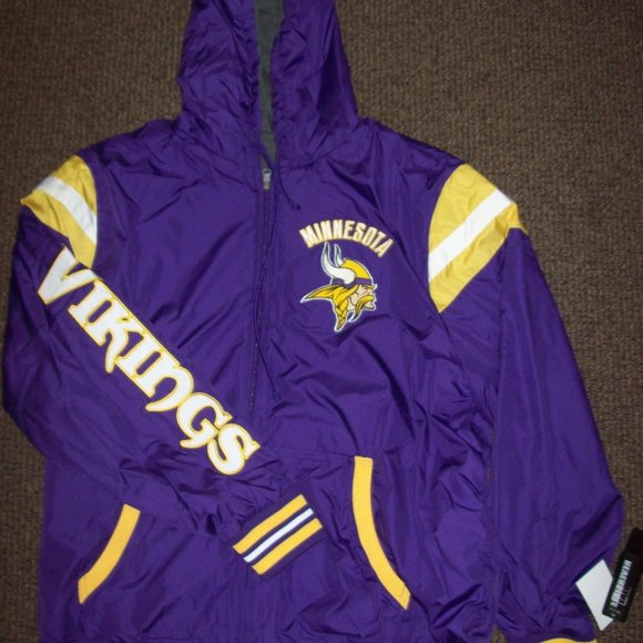 MINNESOTA VIKINGS Reversible Hooded Jacket XL - Picture 3 of 11